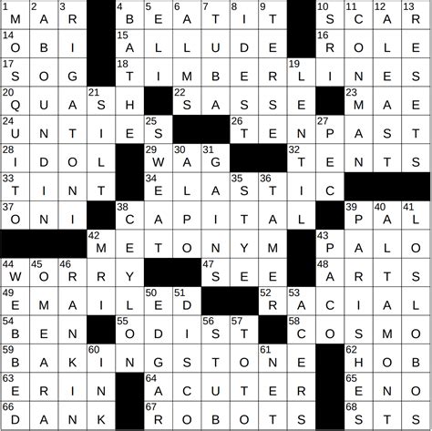 The New York Times (International Edition) THE SATURDAY CROSSWORD 2020-04-18 - Edited by Will Shortz Across. . Criminal patterns in brief nyt crossword